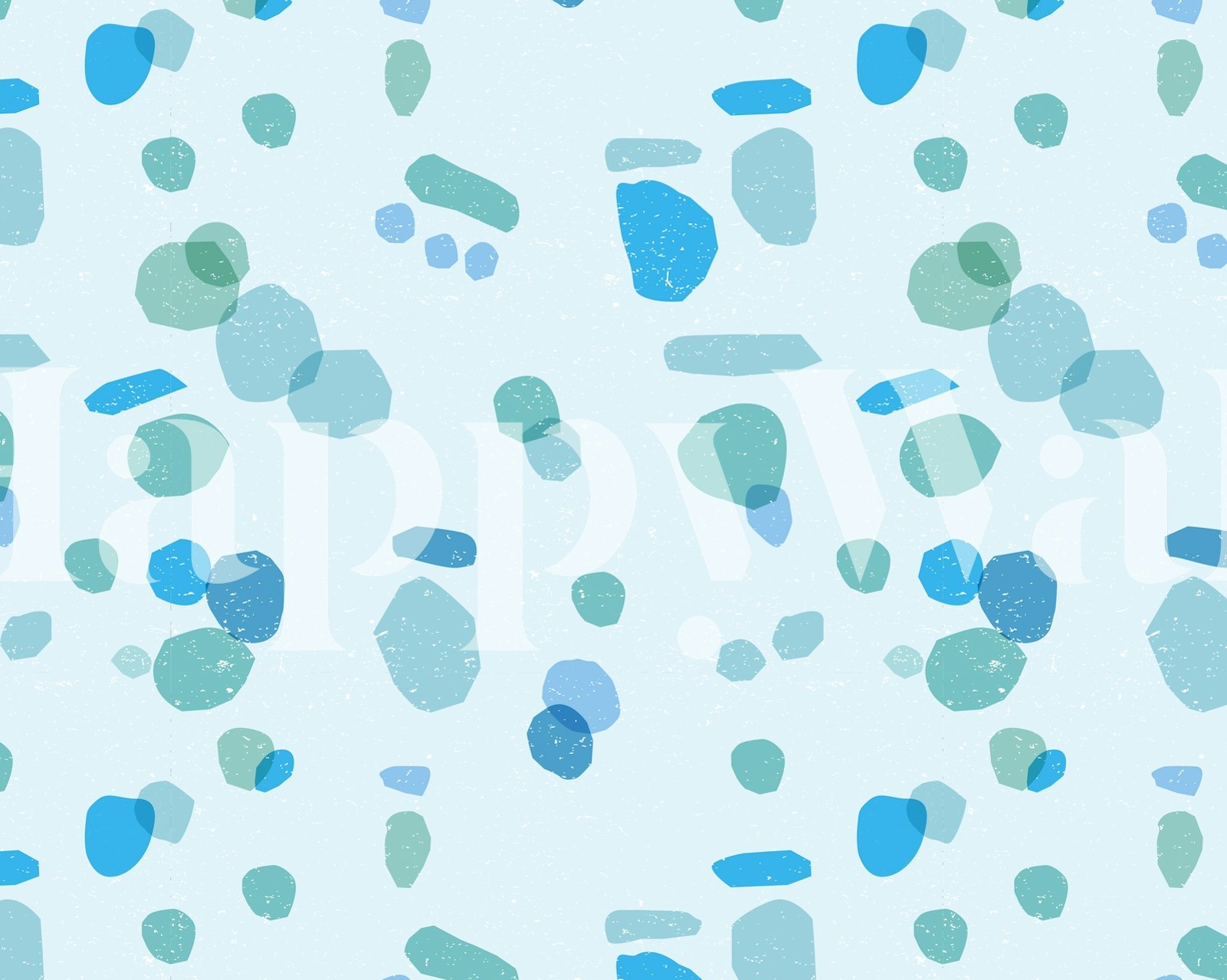 Colorful blue and green stones pattern wallpaper