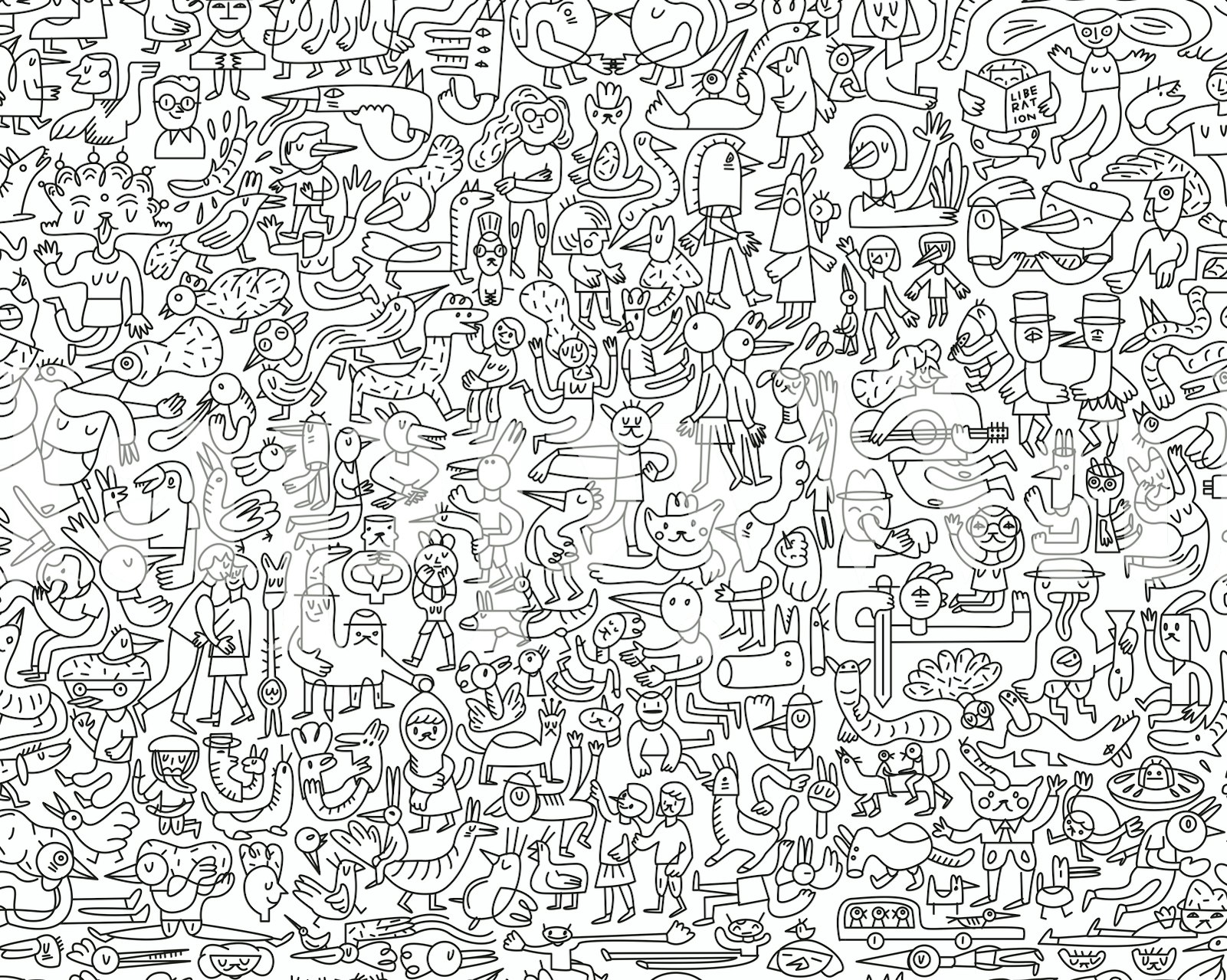 Animalis tapetdesign i et rom