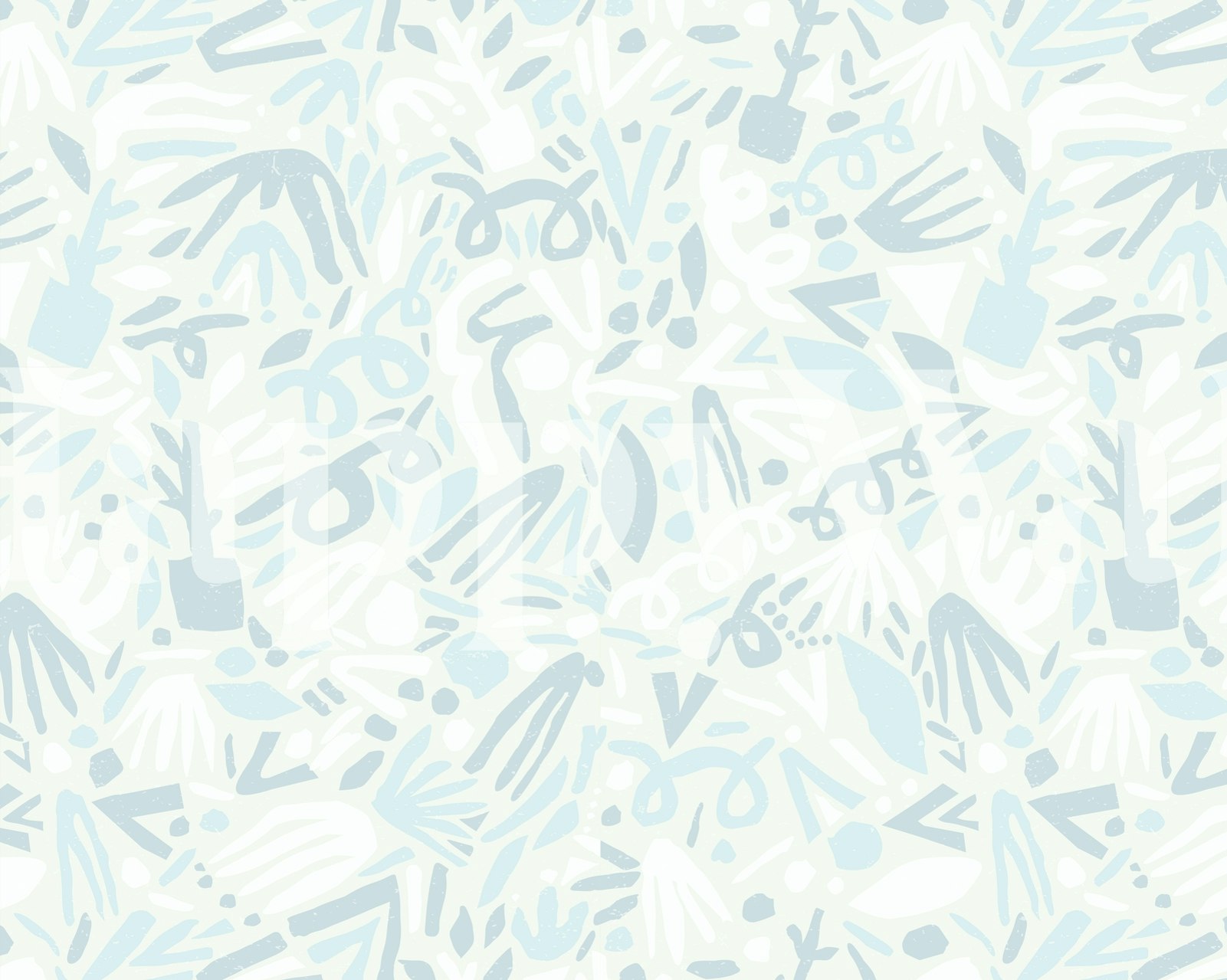 A serene winter forest wall mural with snow-covered trees