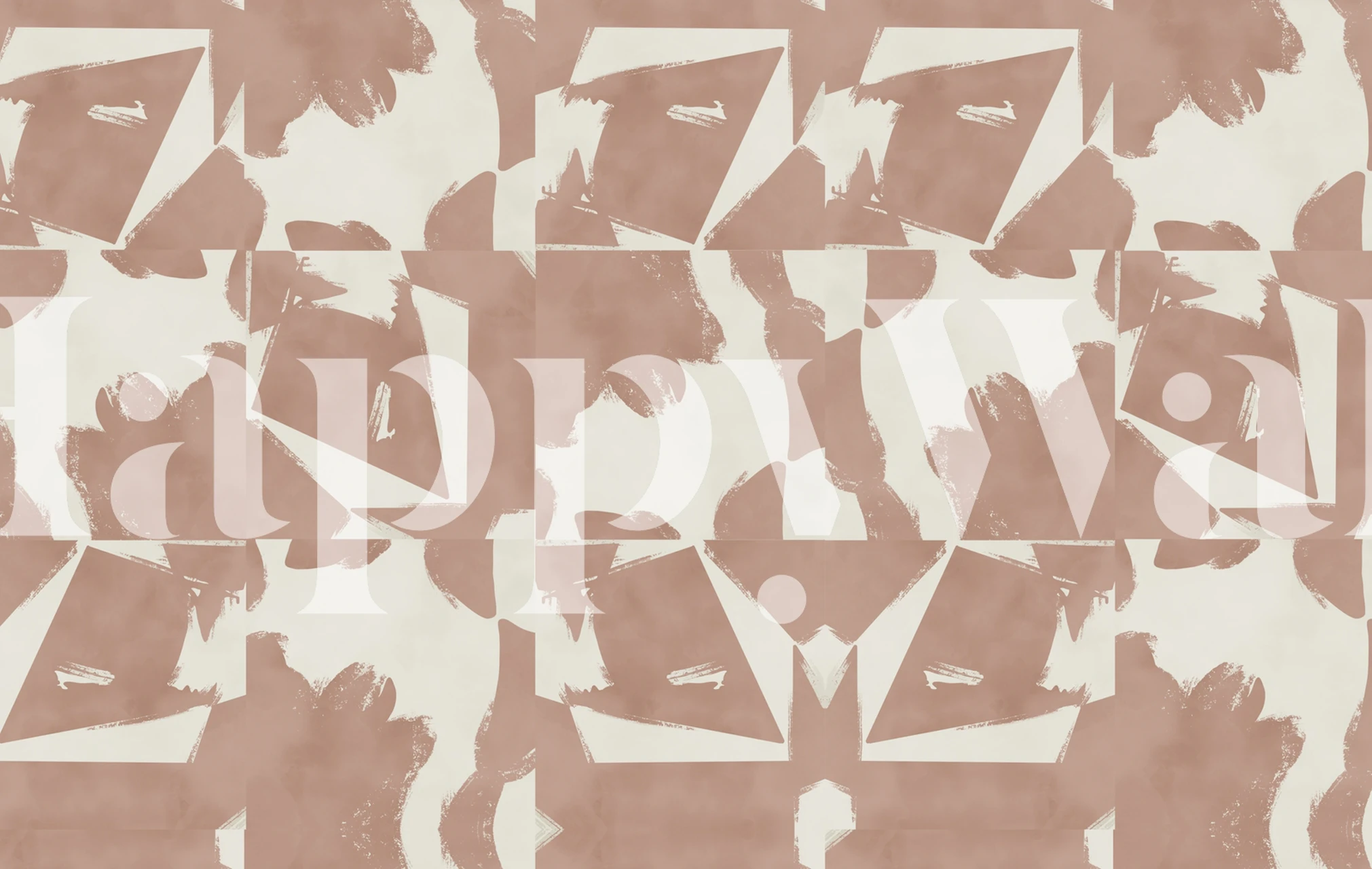 Modern pink tiles wallpaper design