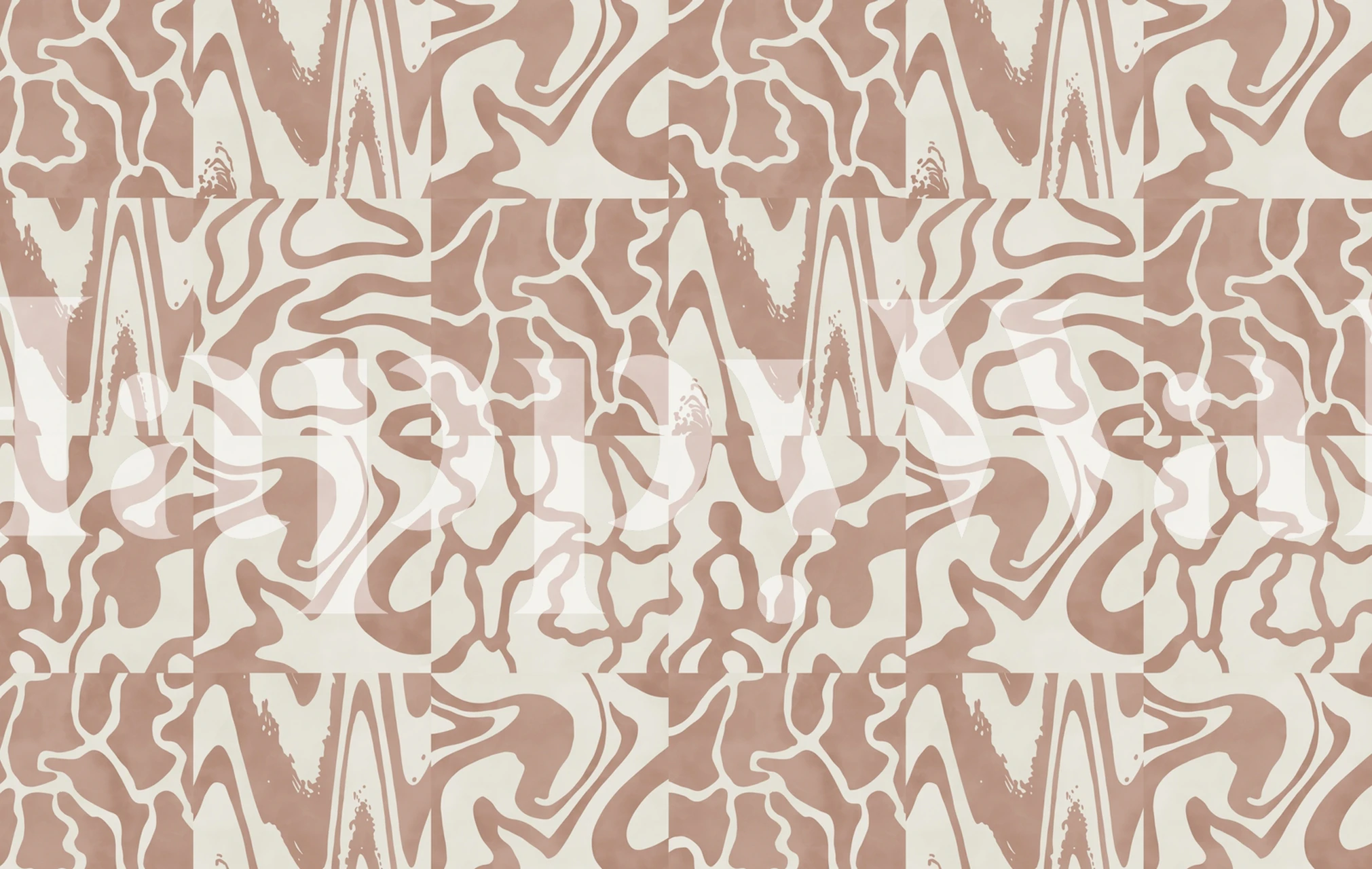 Modern pink and cream marble pattern wallpaper
