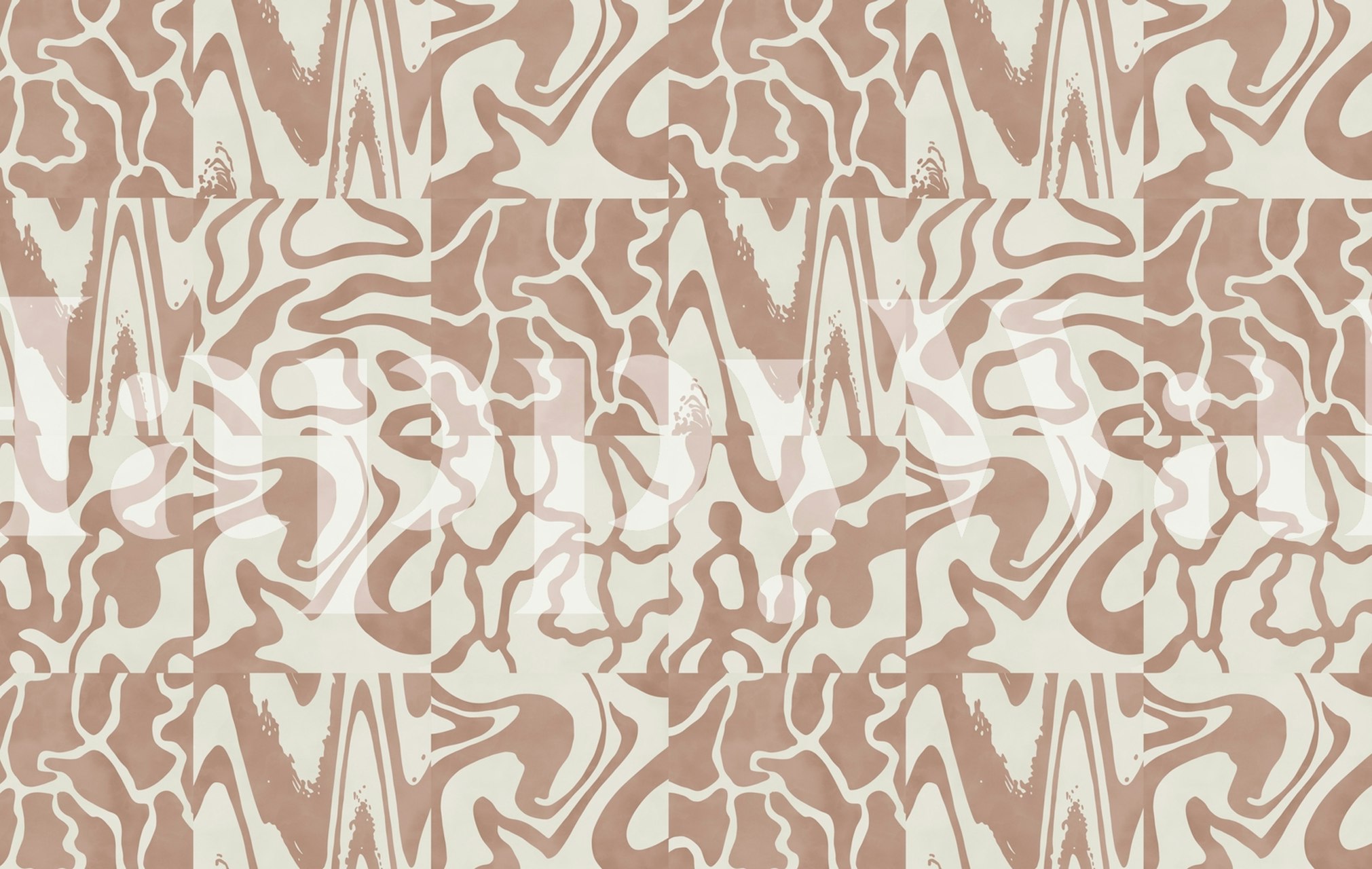 Modern pink and cream marble pattern wallpaper