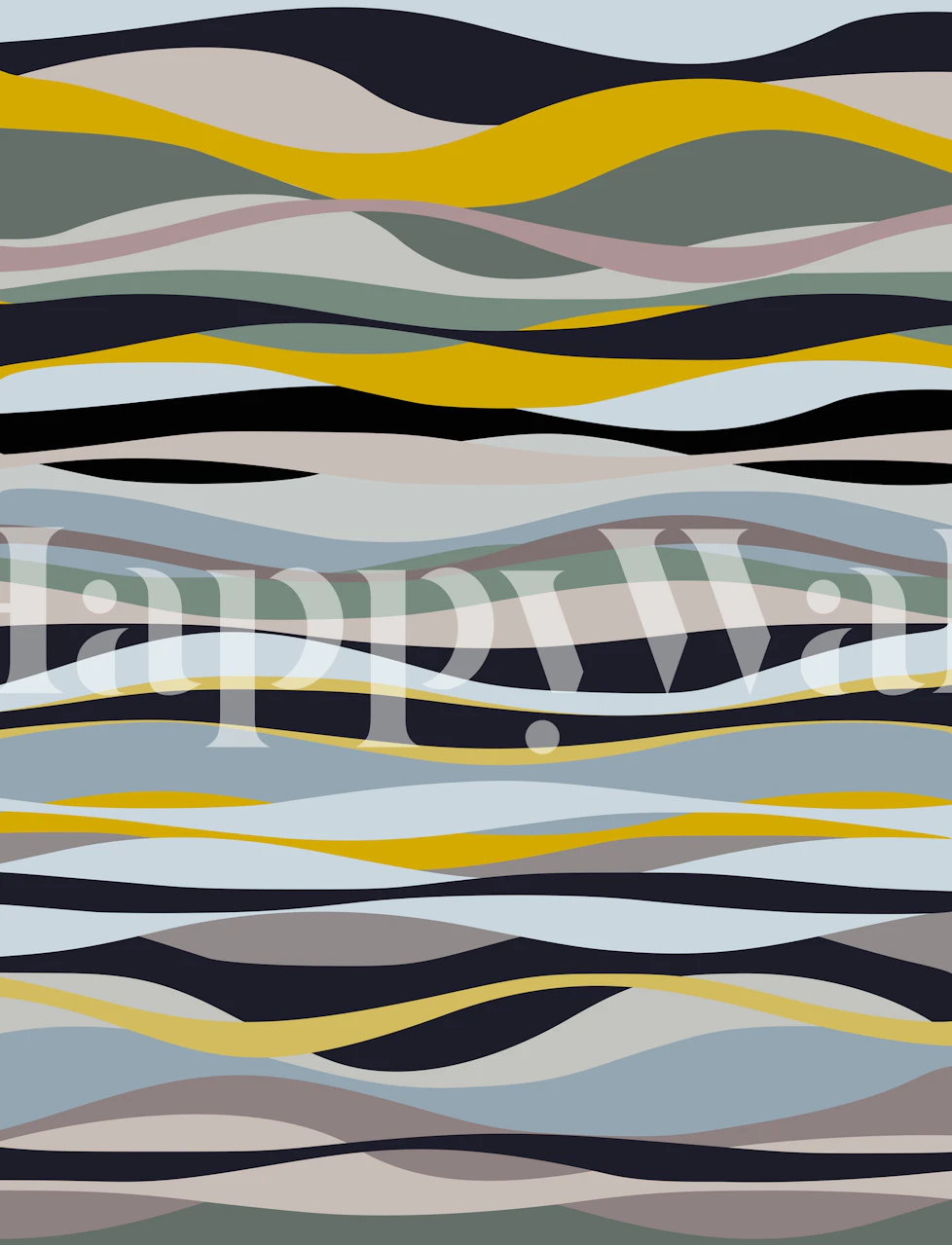 Abstract wallpaper design in a room