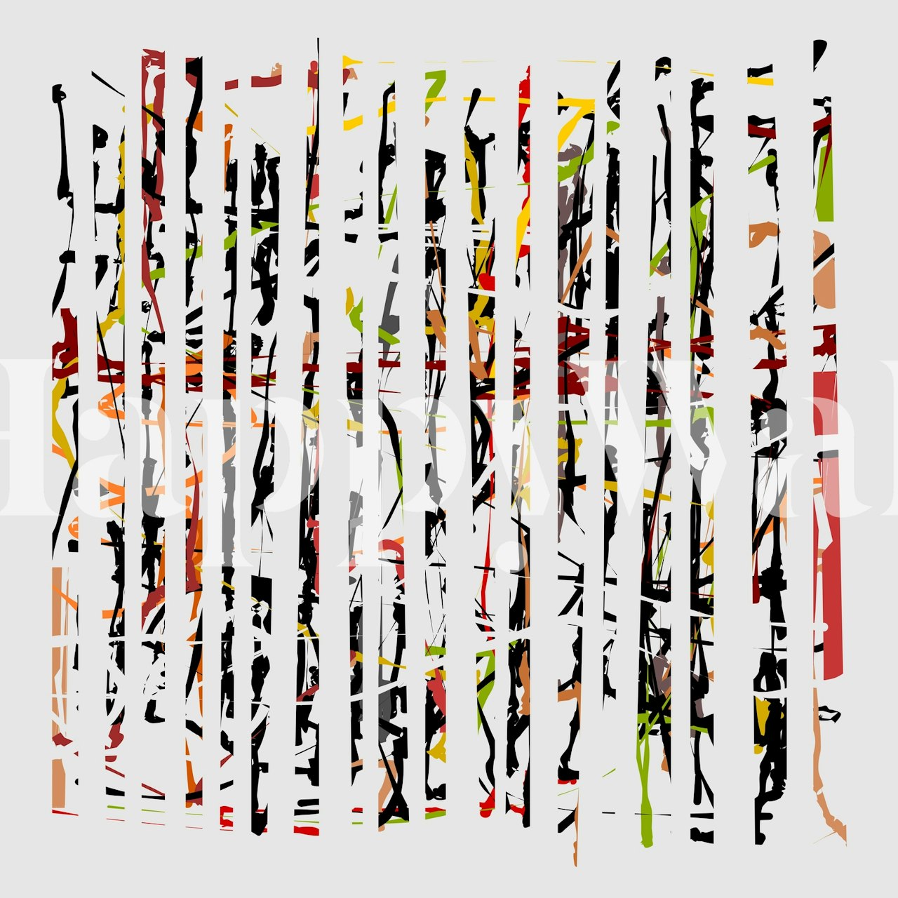 Abstract wallpaper design in a modern room