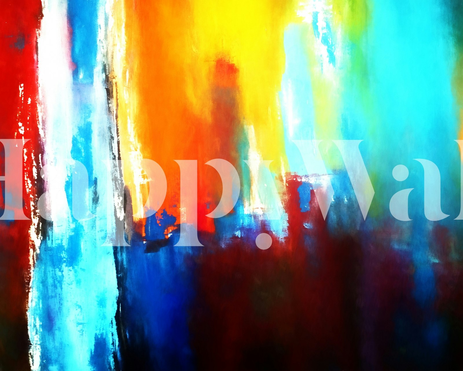 Colorful abstract wallpaper with blue, orange, and yellow hues