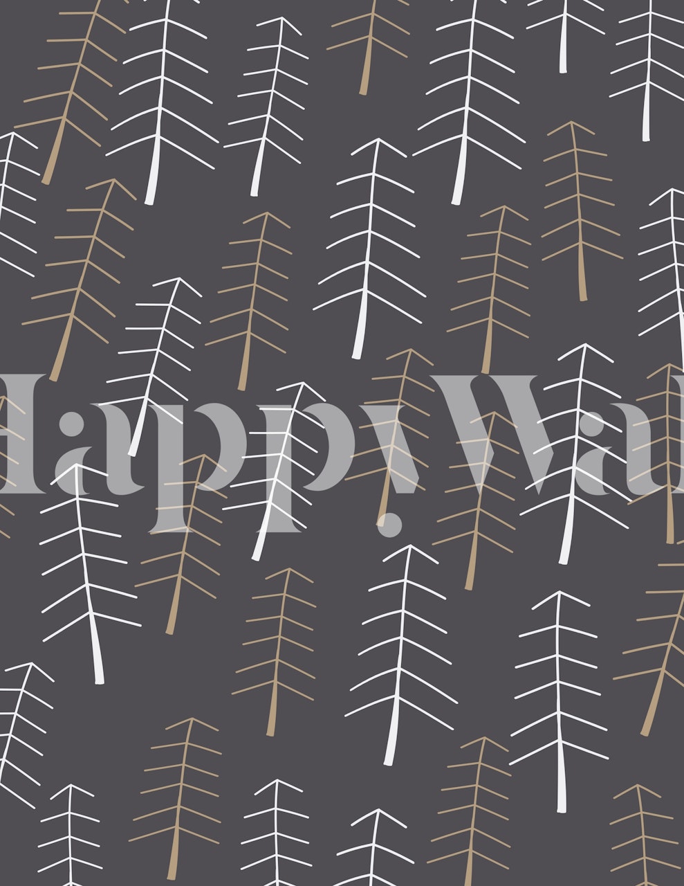 Einfach Winter Pine Tree Forest Tapetdesign