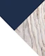 Wood meets Navy Blue Geo