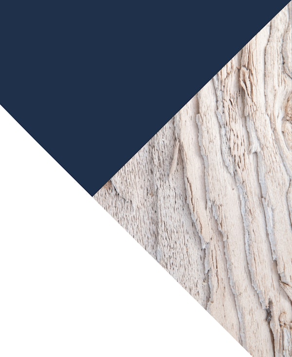 Wood meets Navy Blue Geo