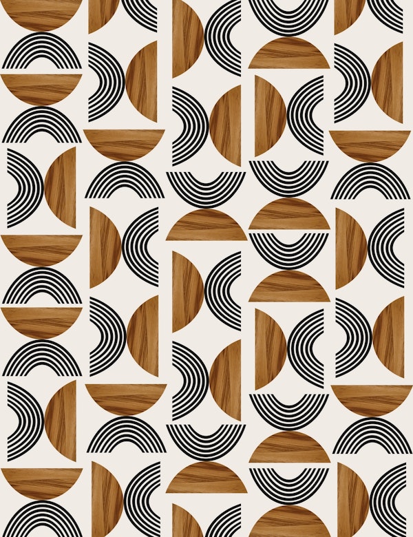 Wood Sun Arch Balance Pattern