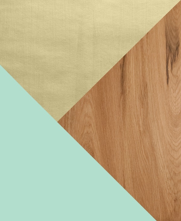 Wood meets Gold Mint Geo 1