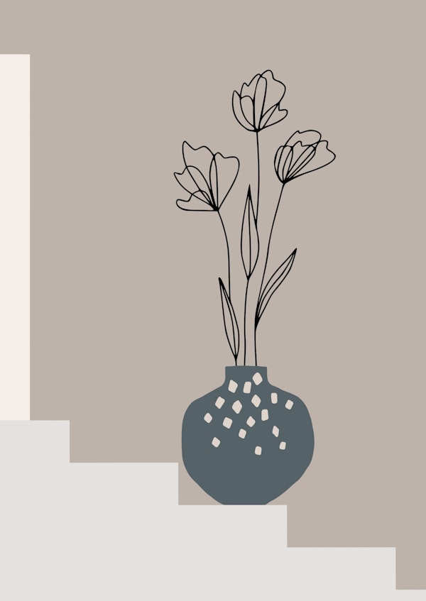 Flowers On The Stairs