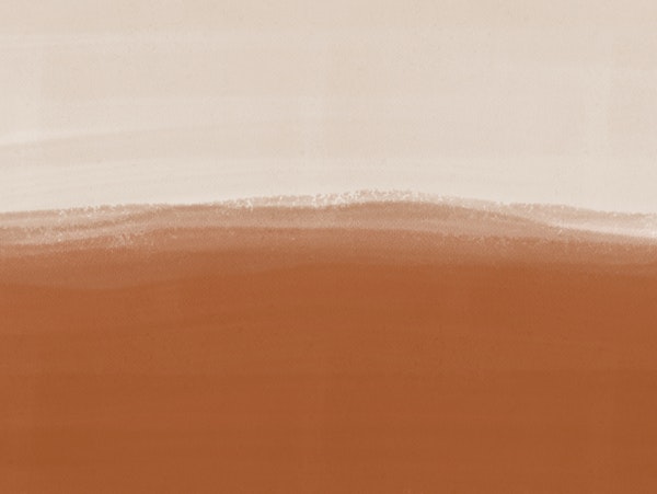 Watercolor Rust a japandi boho mural