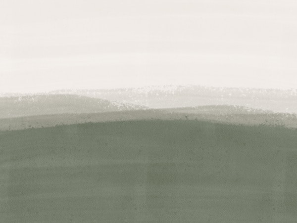 Watercolor Green a japandi boho mural