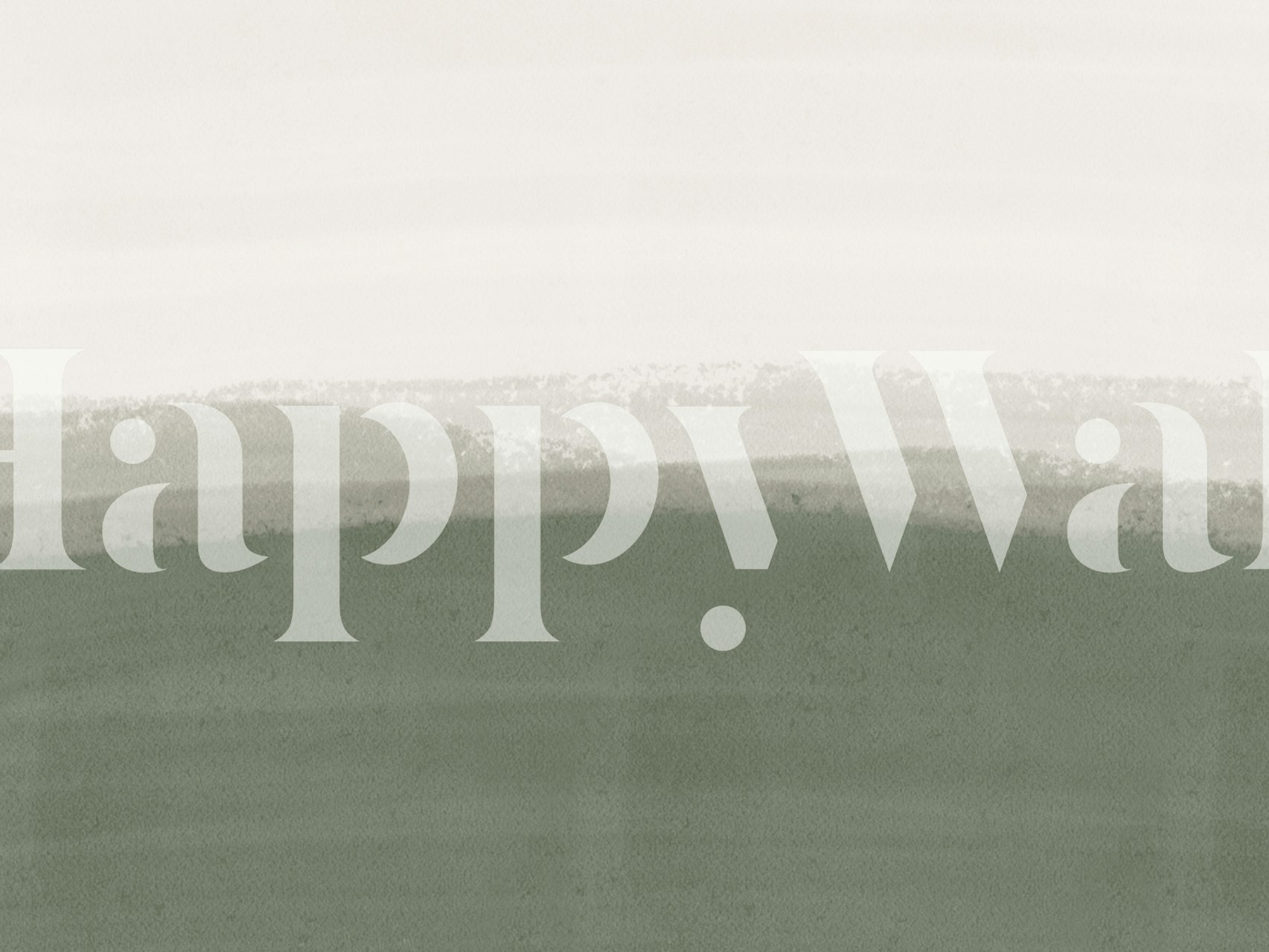 Green watercolor layered patterns in soft tones wallpaper