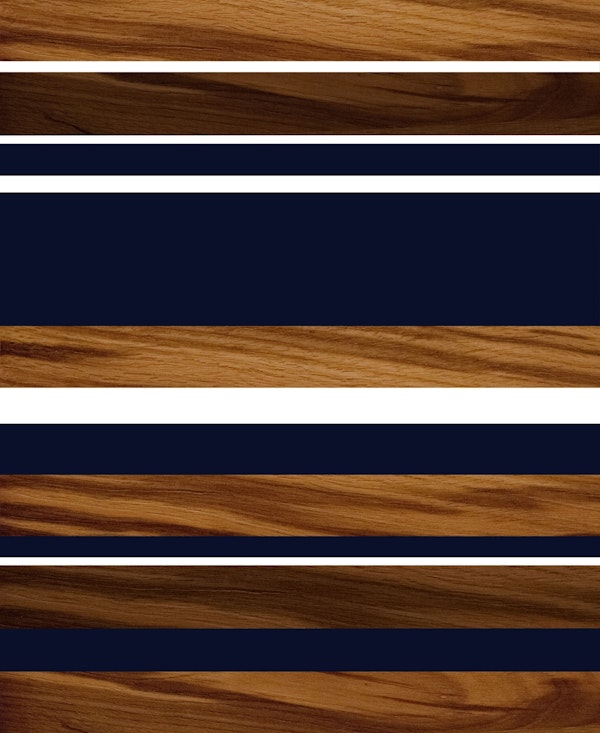 Wood Navy Blue White Stripes 1