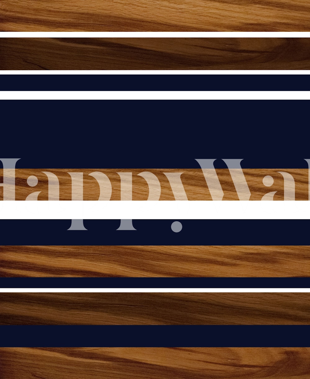 Wood Navy Blue White Stripes 1 Wallpaper