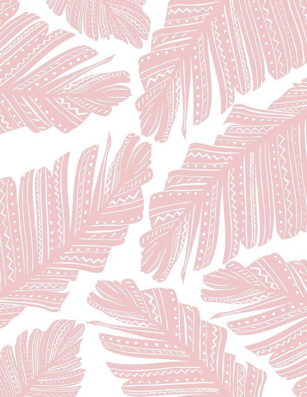 Blush Boho Banana Leaves 1