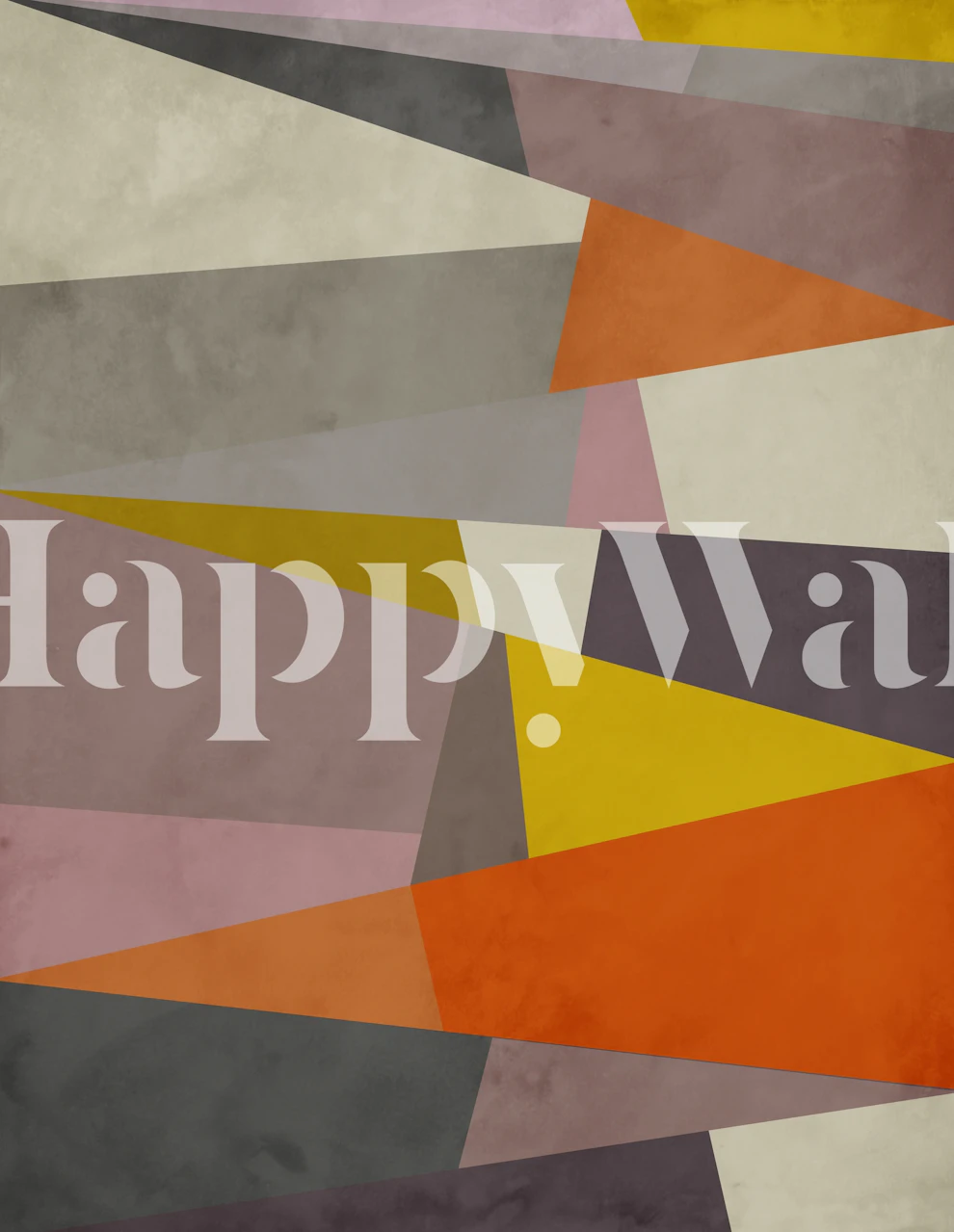 Colorful geometric shapes in muted tones wallpaper