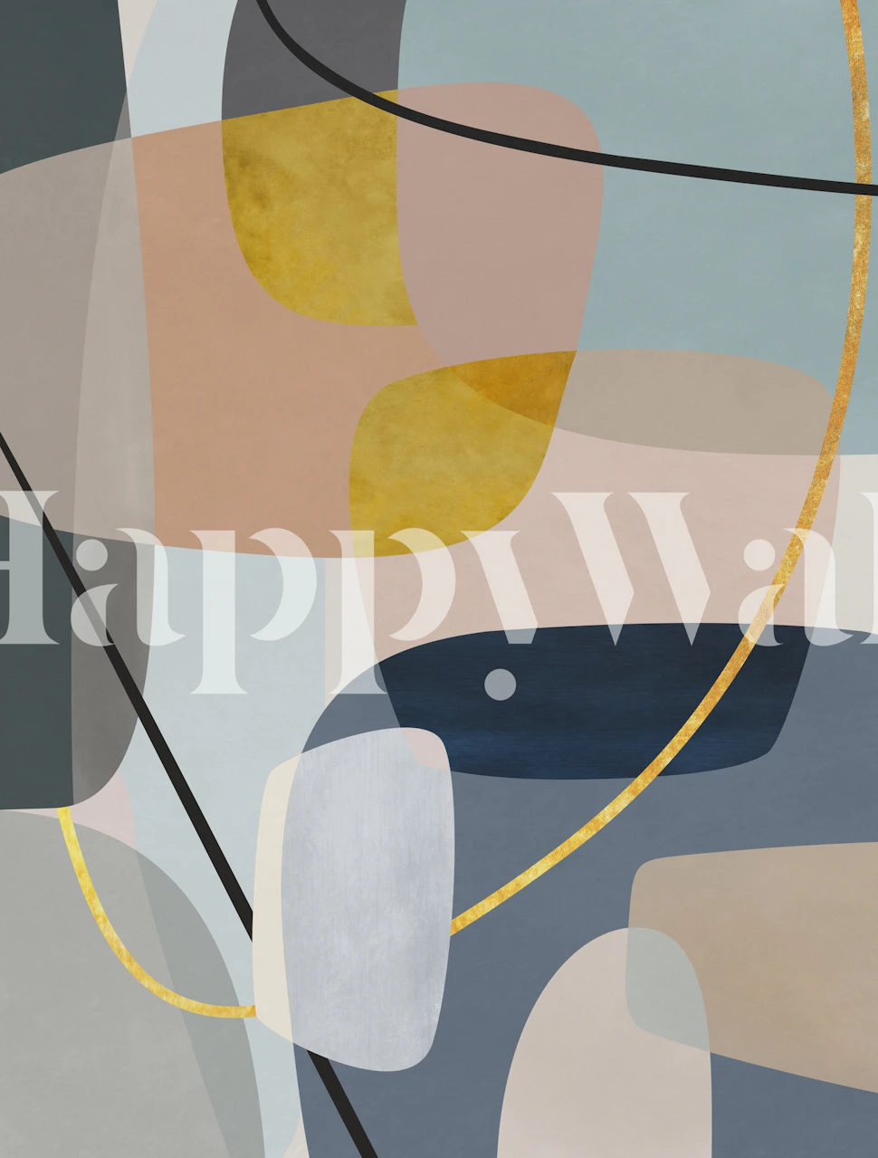 Abstraktní tapeta ve stylovém pokoji