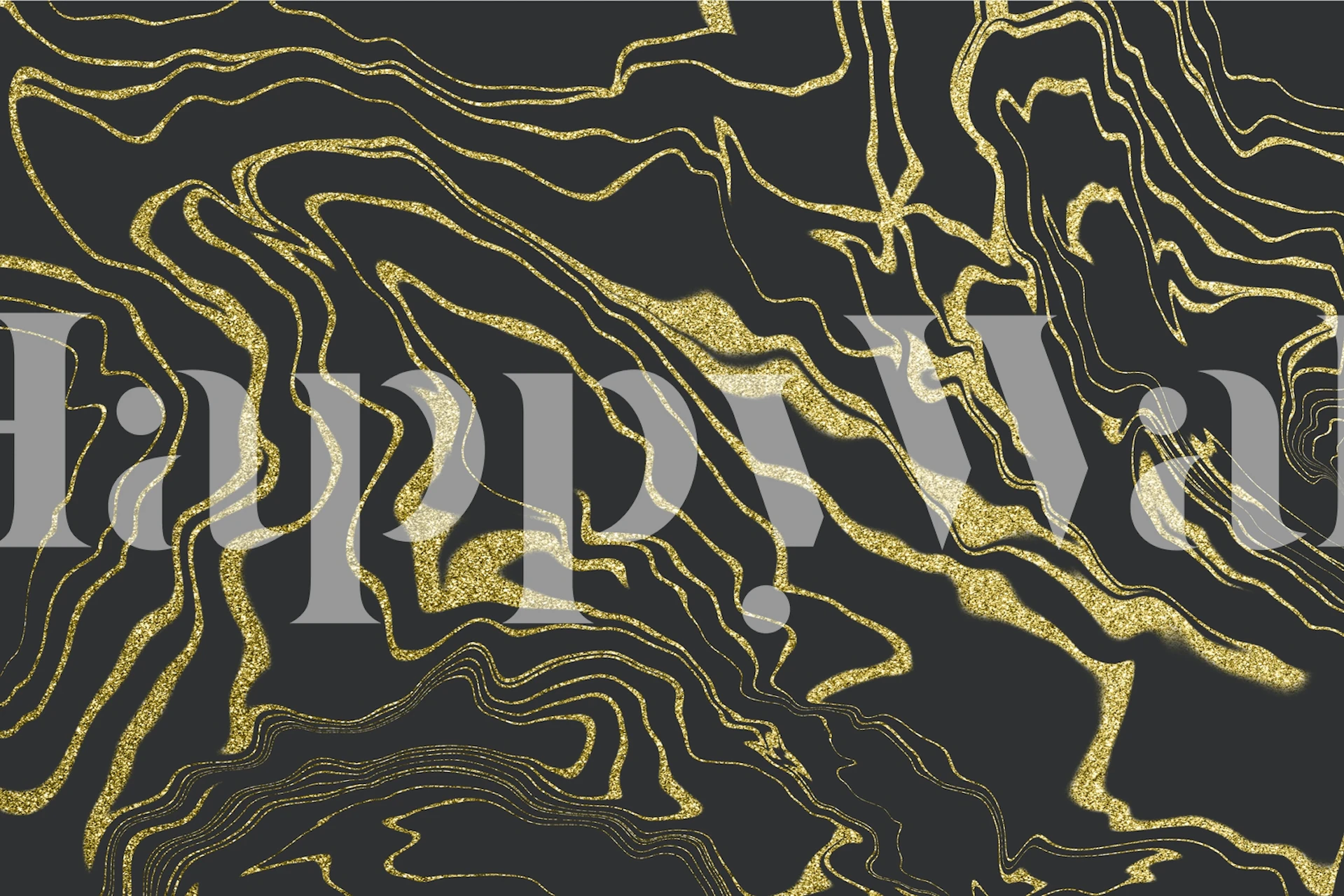 Golden Flows No 1 tapet i ett stiligt rum