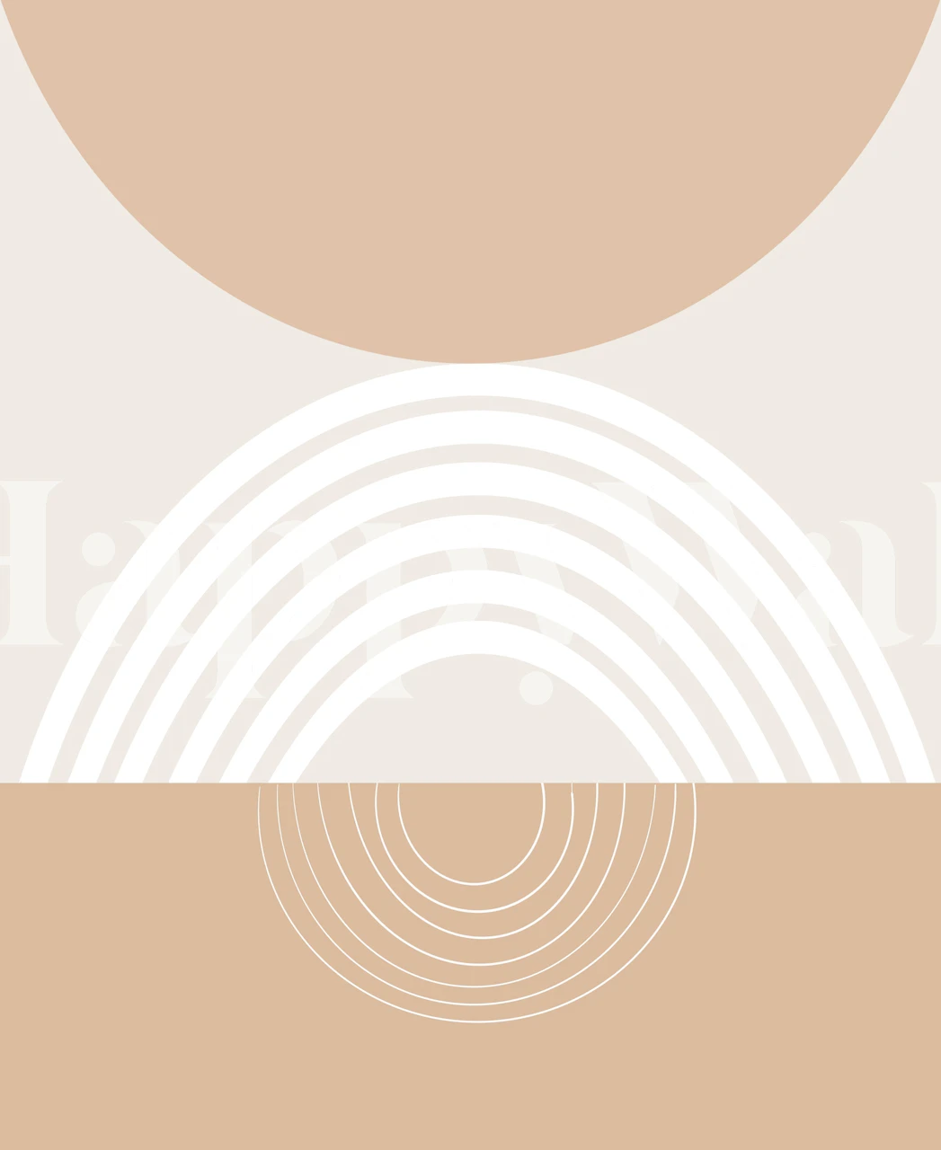 Warm Beige Sun Arch Balance 2 wallpaper in a room