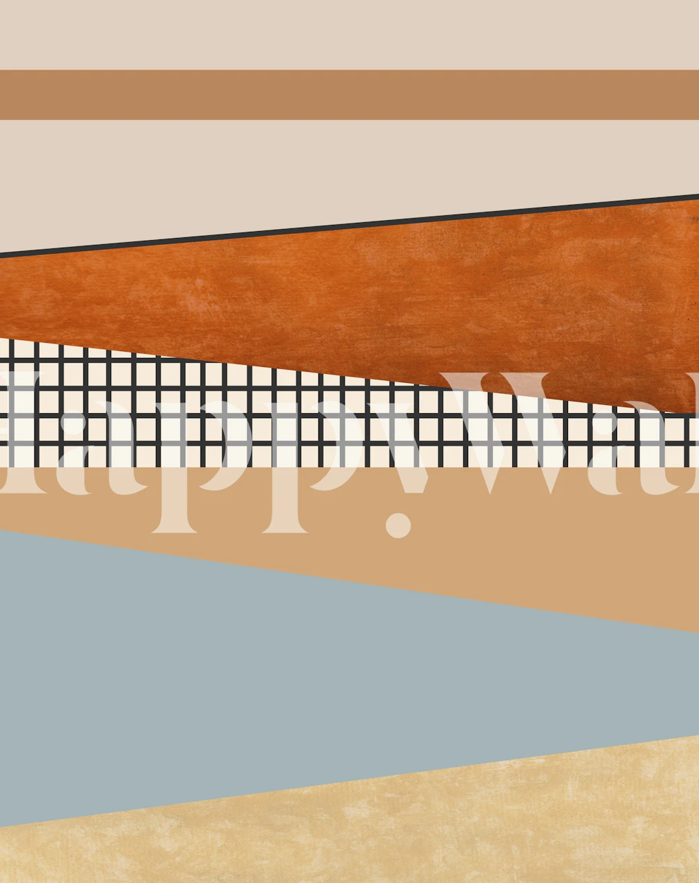 Abstract Composition 963 tapet i et rum