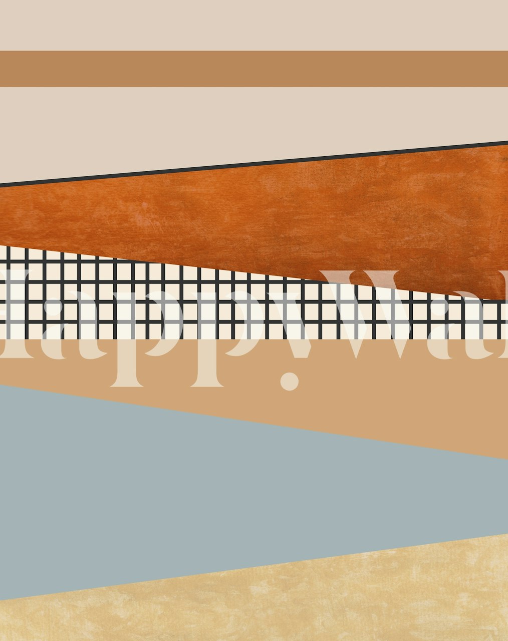 Abstract Composition 963 wallpaper in a room