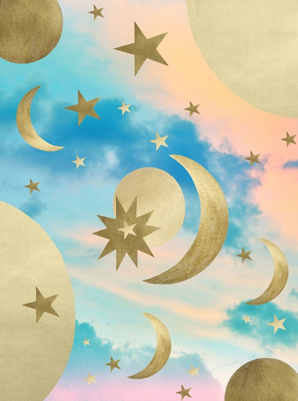 Pastel Starry Sky Moon Dream 3