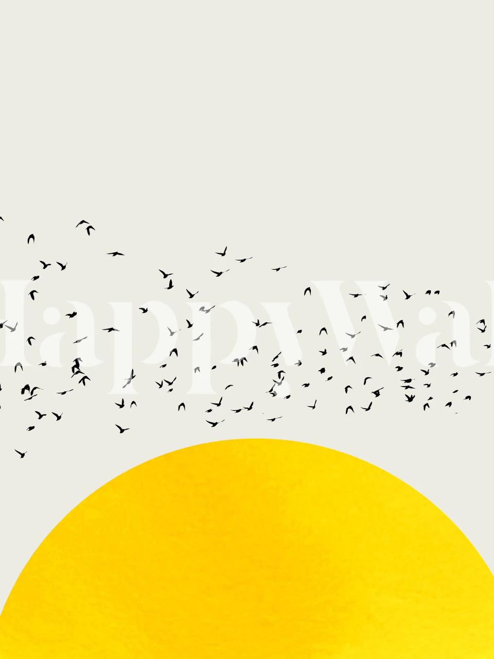 A Thousand Birds tapet i ett stylat rum