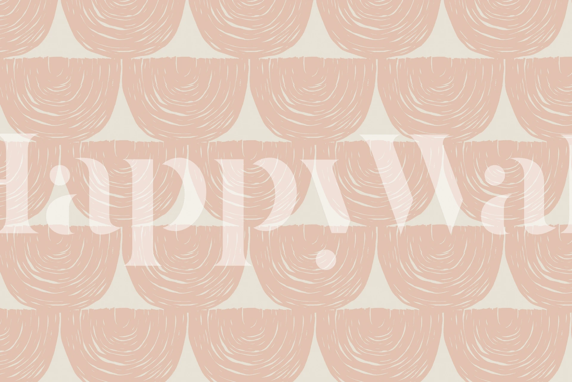 Subtle pastel upside down rainbow pattern for wall mural