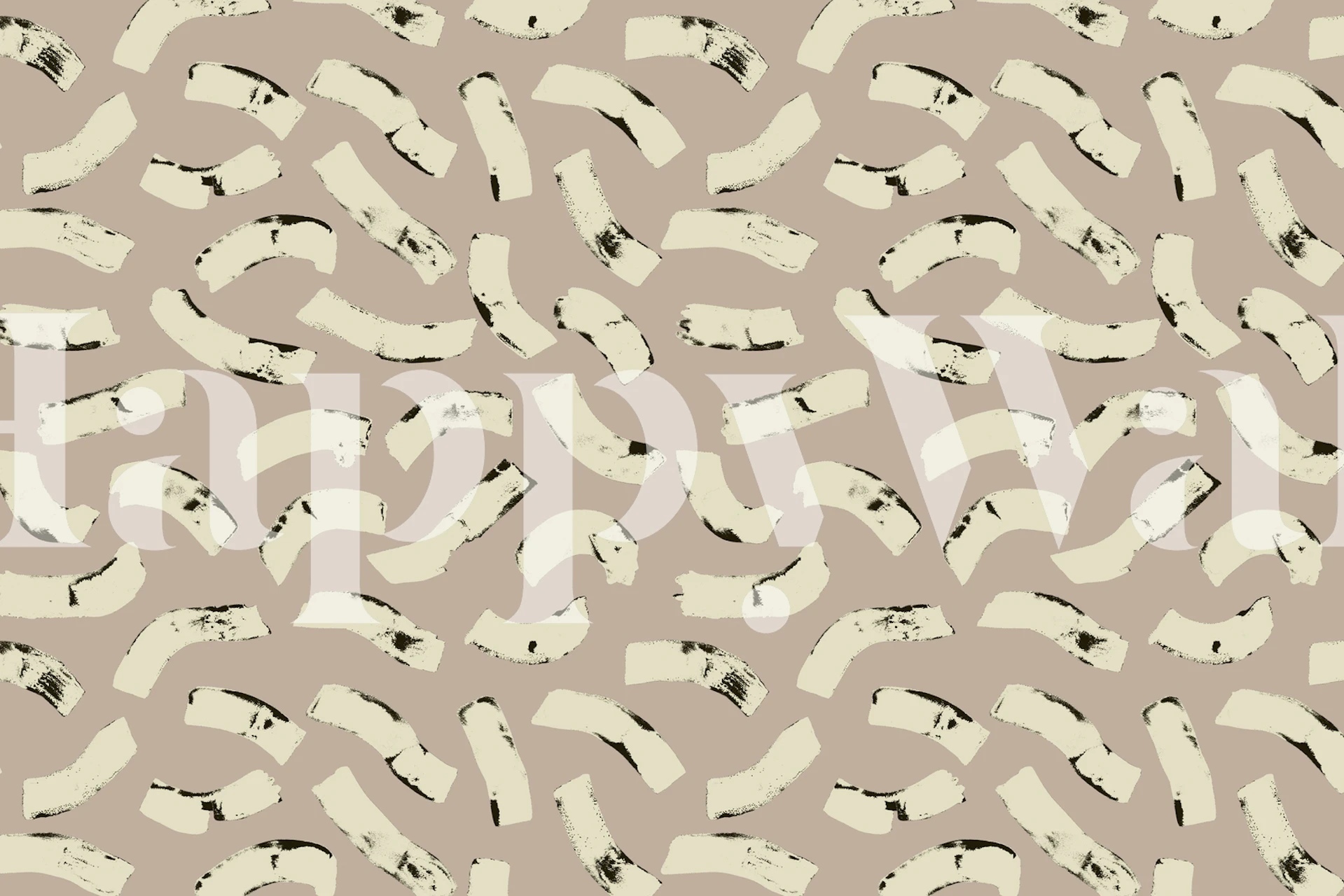 Banana Brushstrokes wallpaper design in a room