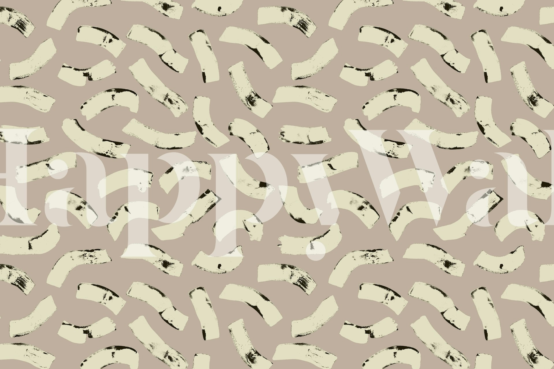 Návrh tapety Banana Brushstrokes v místnosti