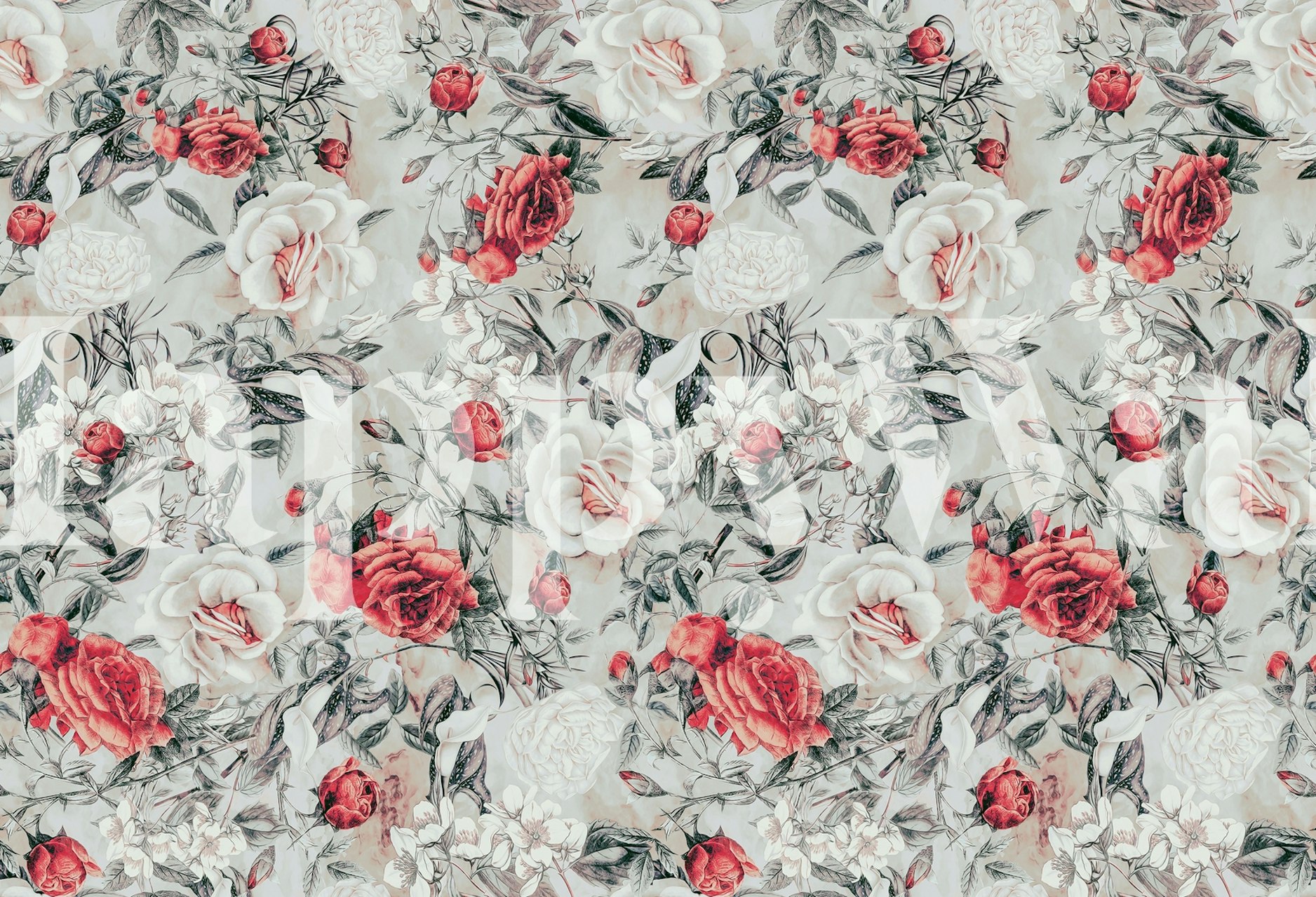 Tapeta Bright Garden wyeksponowana w pokoju