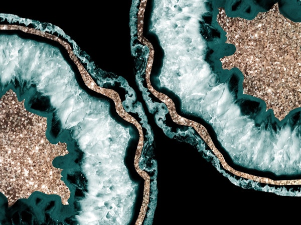 Yin Yang Agate Glitter Glam 18