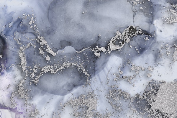 Alcohol Ink Blue Grey Marble