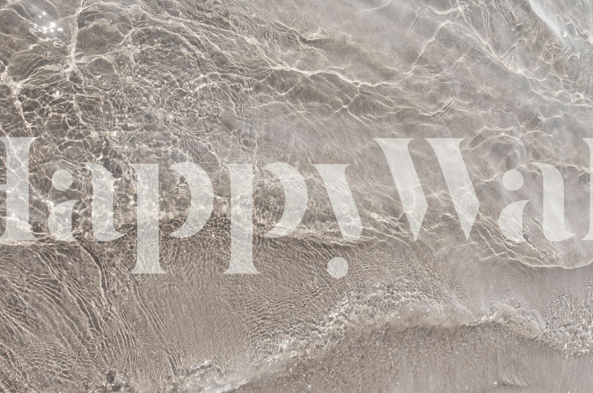 Subtelna fototapeta z falami oceanu w neutralnych odcieniach, zapewniająca uspokajającą atmosferę w pomieszczeniu