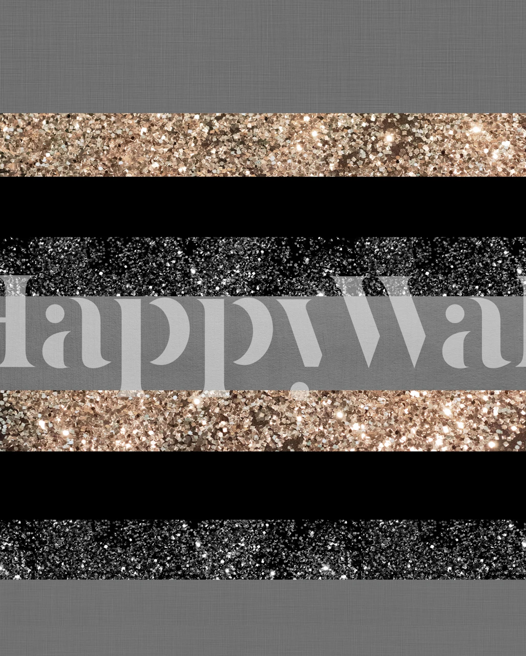 Gold Glitter Glam Stripes wallpaper in een kamer