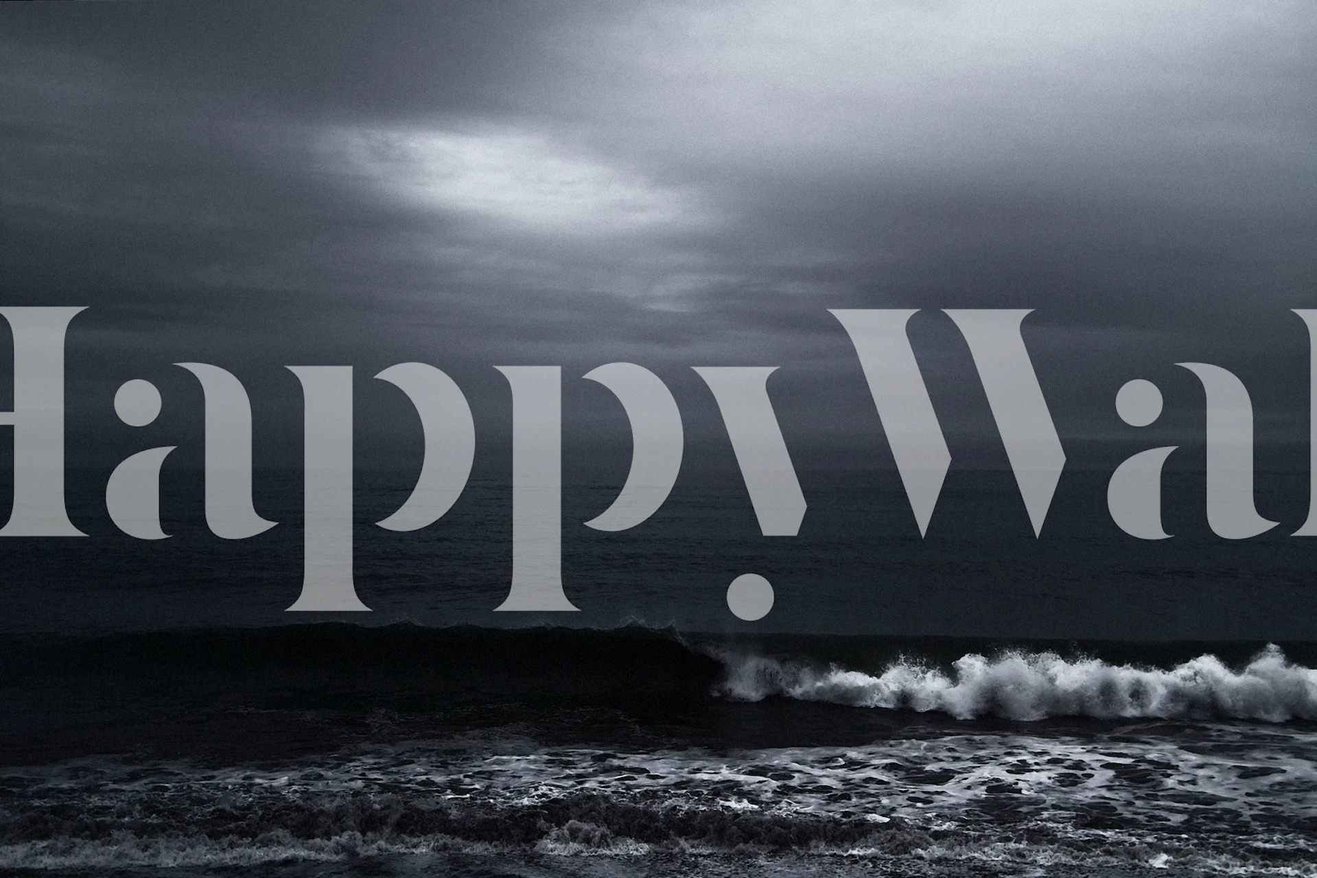 Parede com design de papel de parede oceano escuro