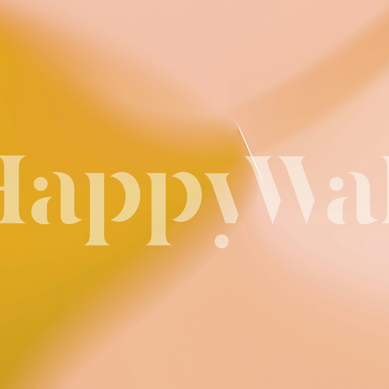 Abstraktní nástěnná malba s teplým přechodem a malým odsazením