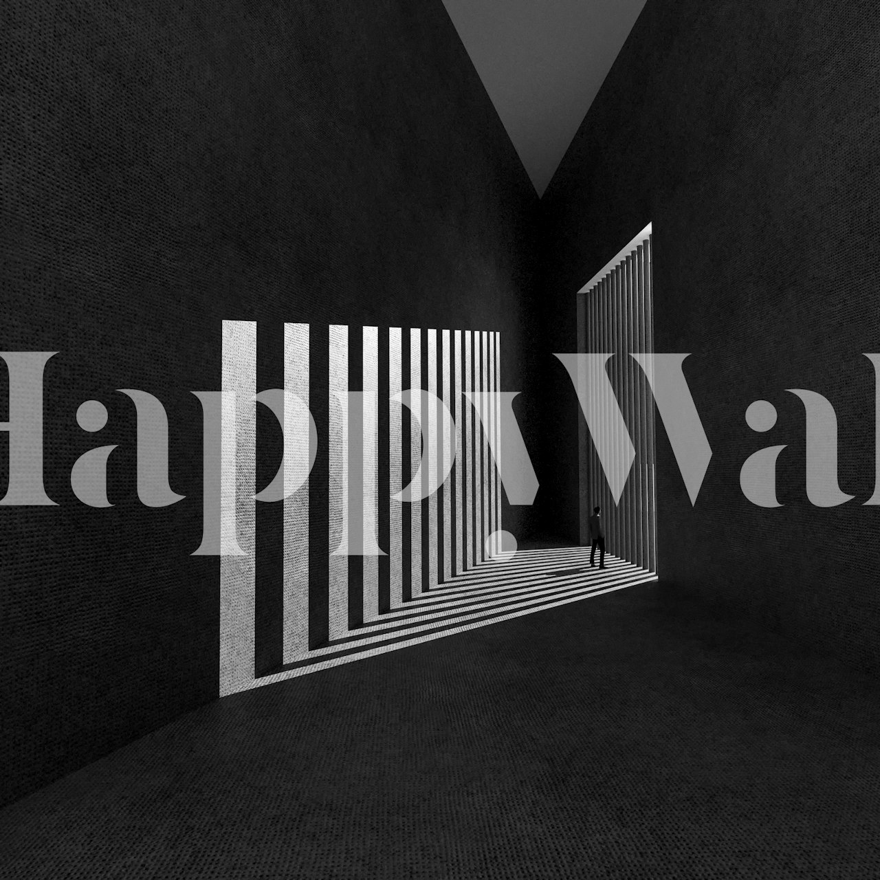 Abstract black and white geometric wallpaper with lines