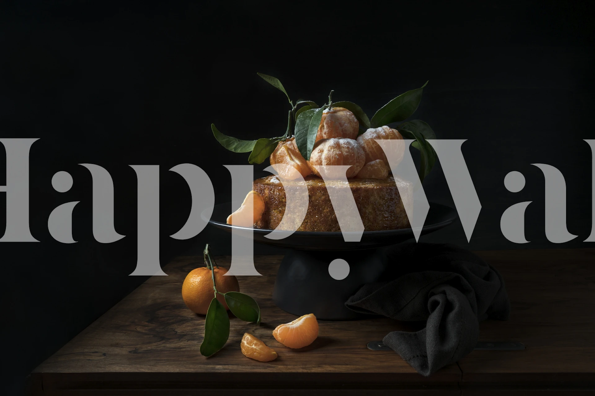 Polenta cake with sweet mandarynki tapeta