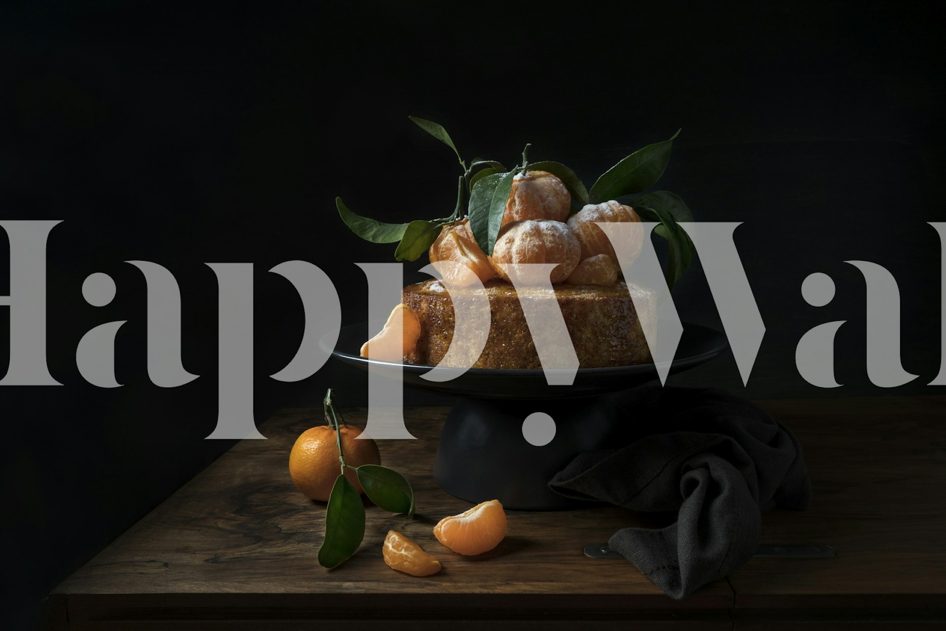 Polenta cake with mandarines wallpaper