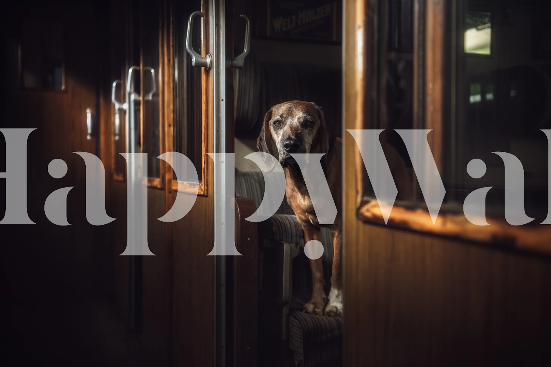 Wallpaper design featuring a dog in a room