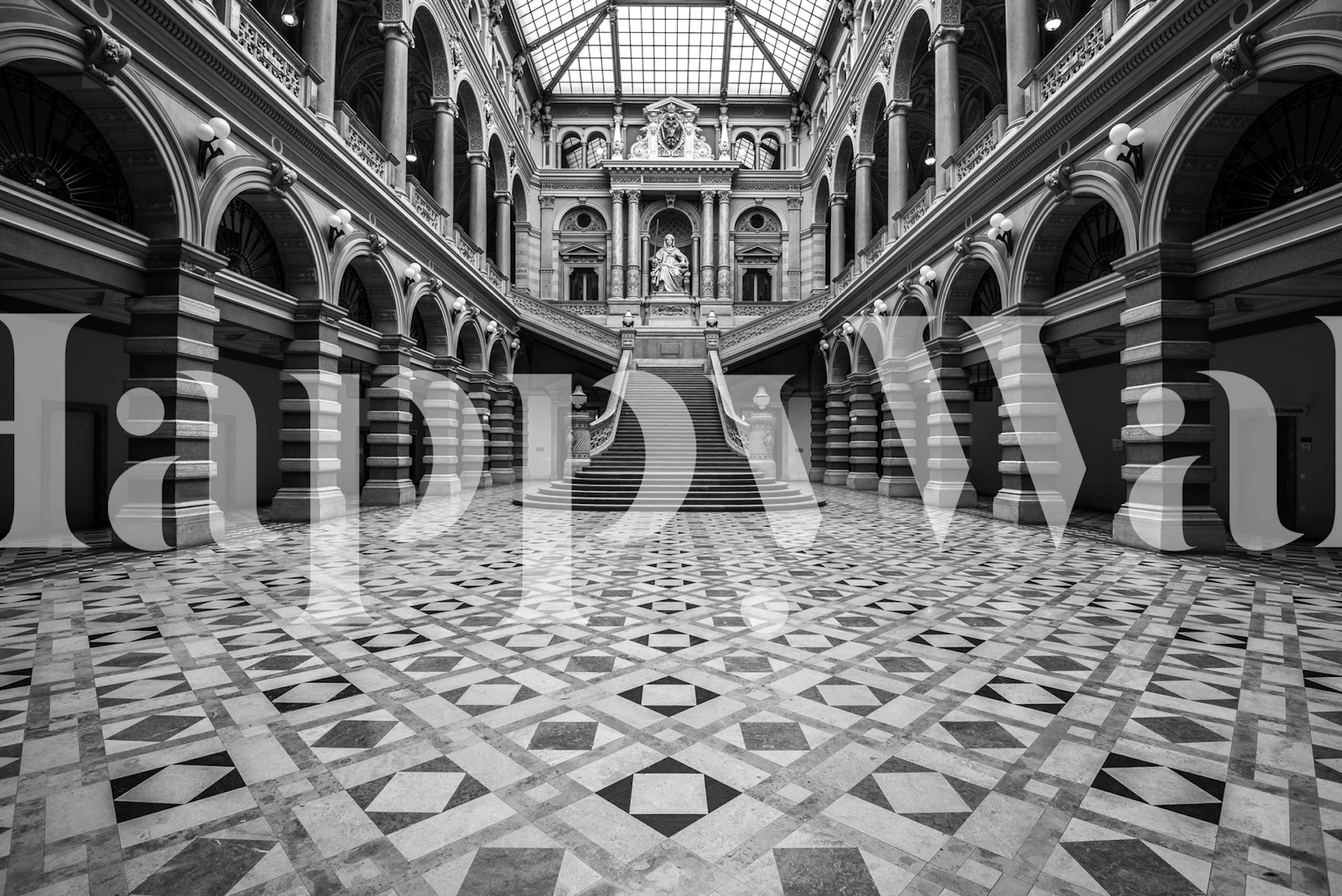 Design Della Carta Da Parati Justice Palace In Una Stanza