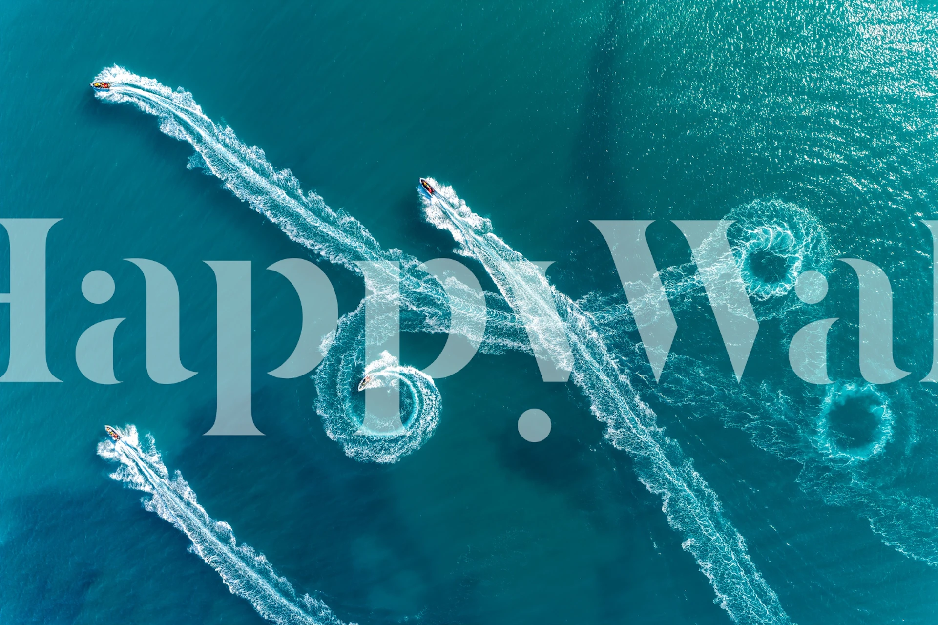 Papel tapiz Lines and circles en una habitación