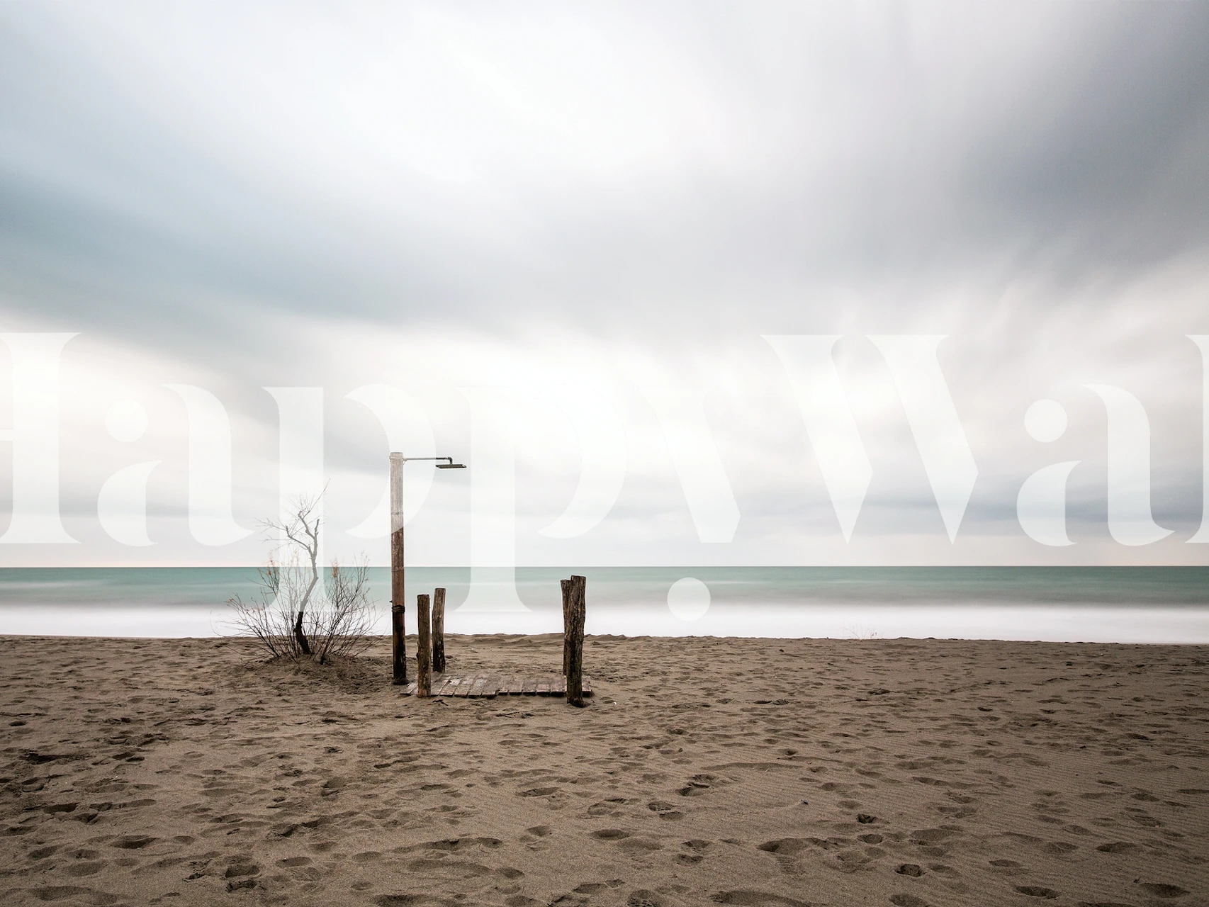 Coastal wallpaper in a minimalist setting