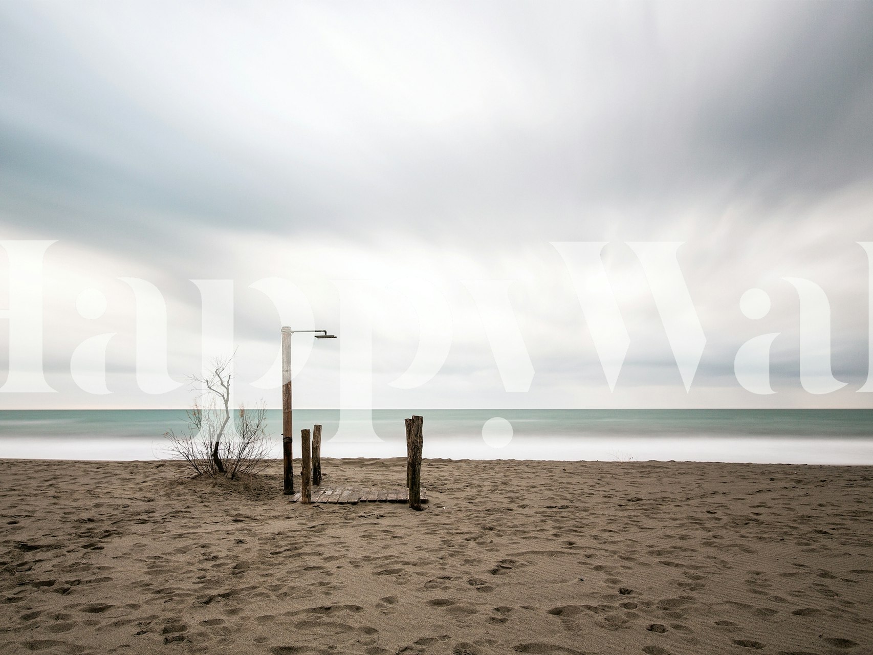 Pobřežní tapeta v minimalistickém prostředí