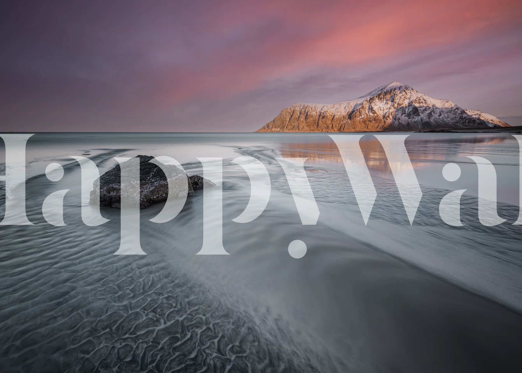 Abstract ocean waves in blue and purple tones wallpaper