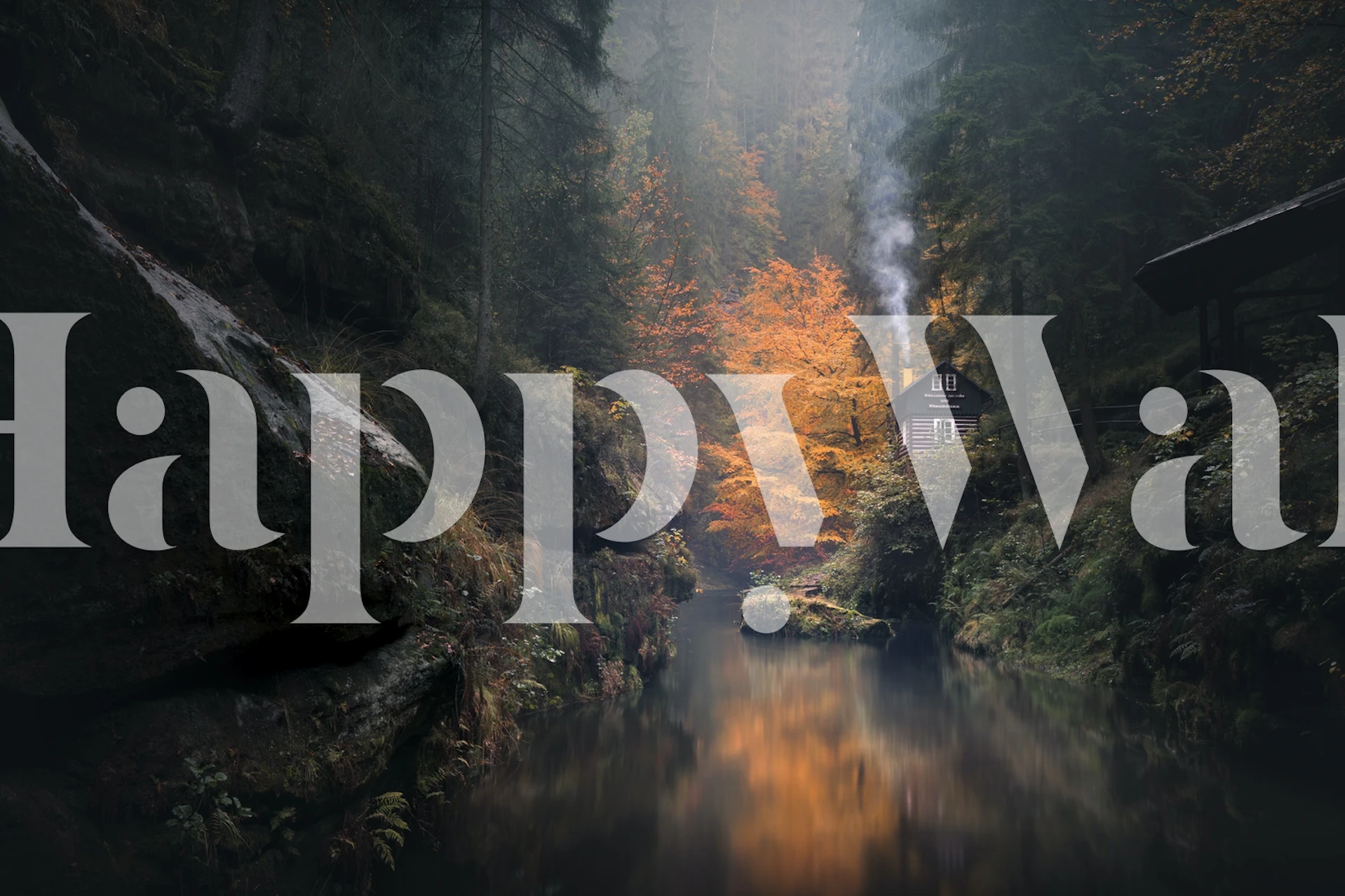 Papel pintado Autumn Valley en una habitación acogedora