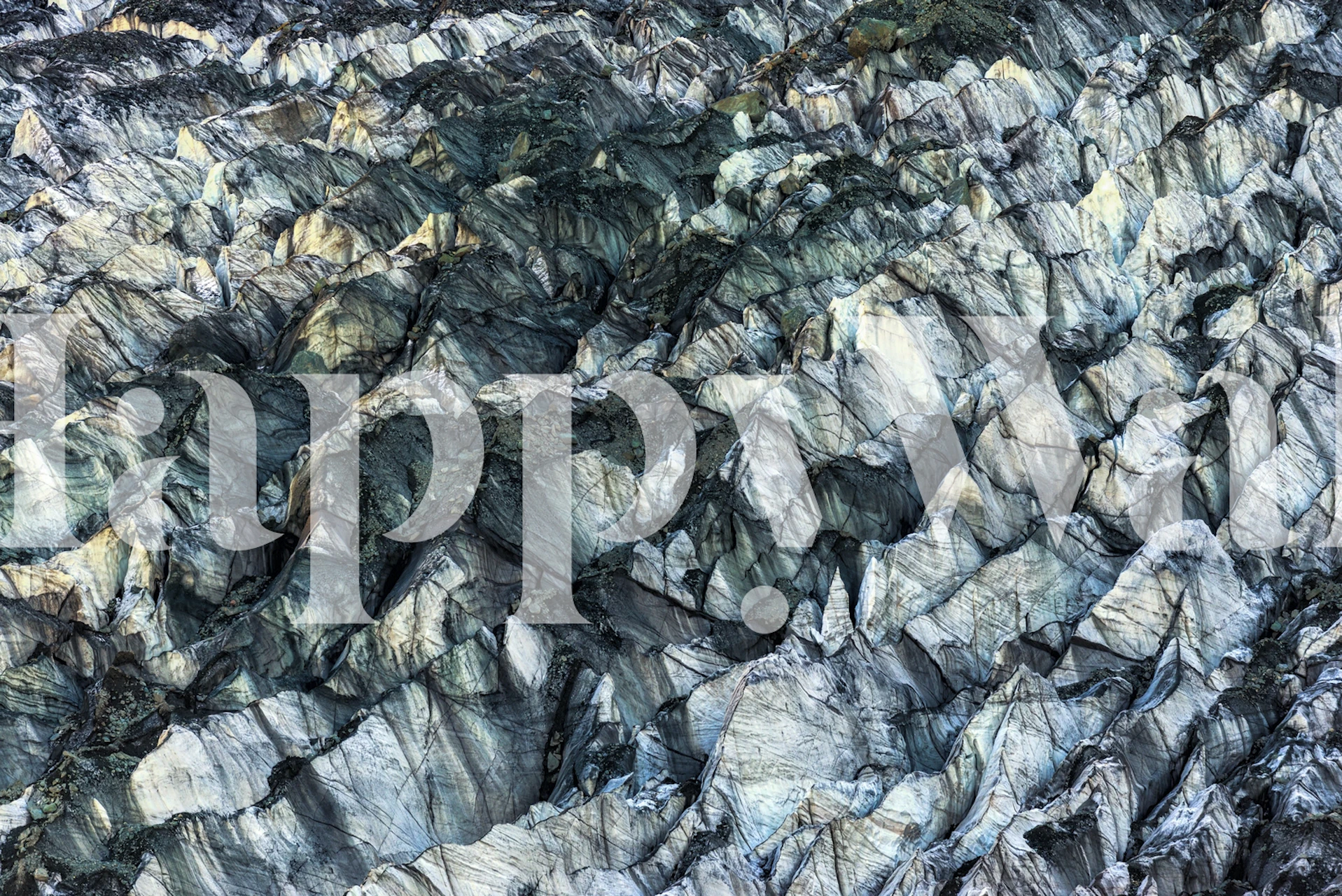 Icy texture with blue and gray patterns wallpaper